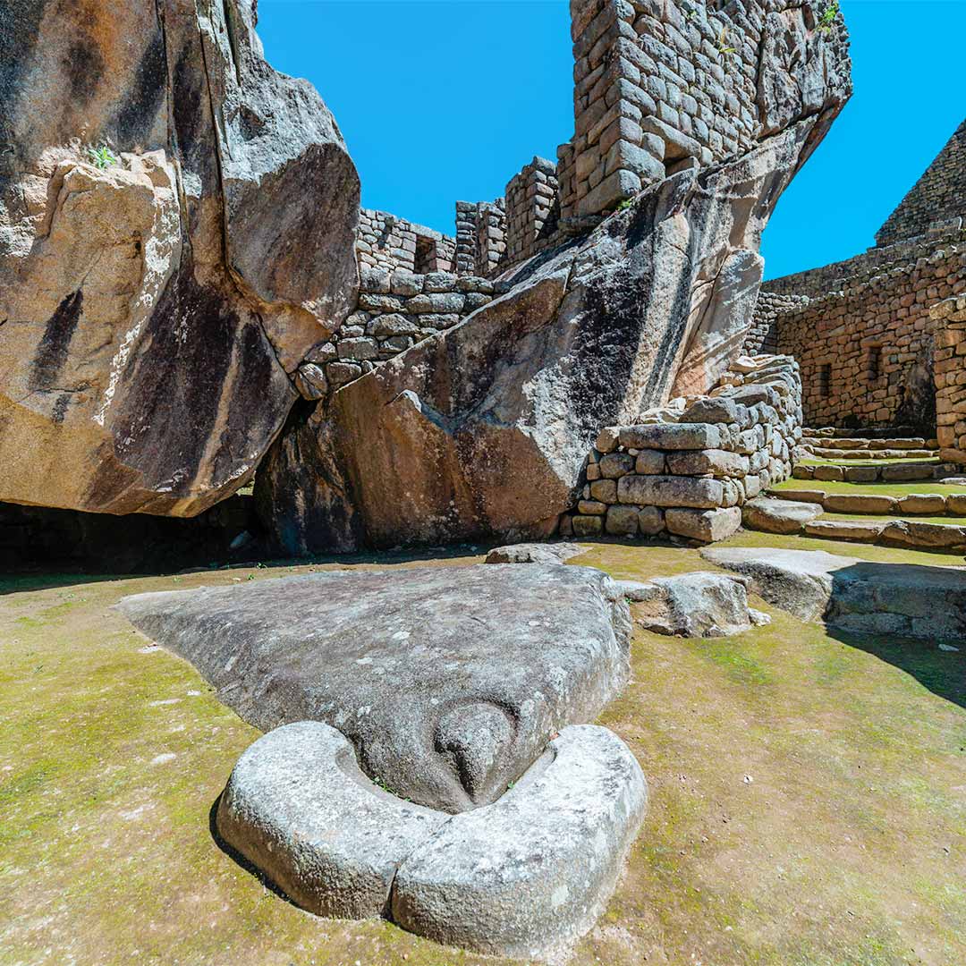 Panoramic view of Machu Picchu citadel and Huayna Picchu mountain in 2027